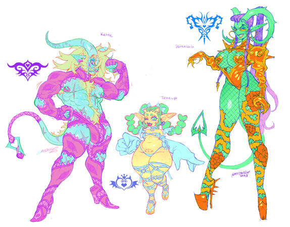 Demon Siblings Redesign (Sketch)