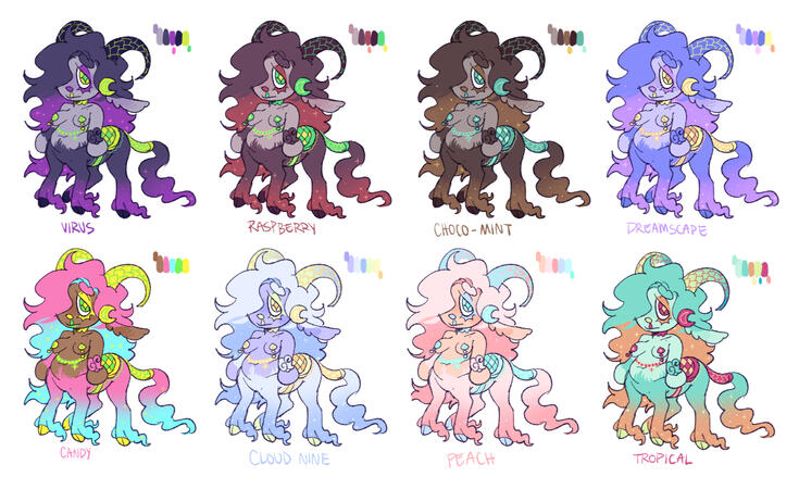 Demon of Sloth Color Palettes